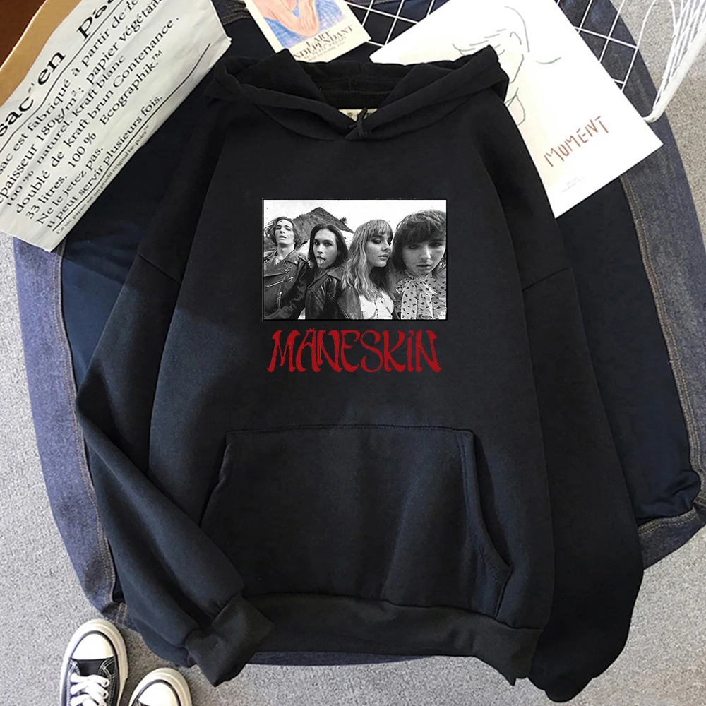 Толстовка Maneskin с капюшоном для мужчин и женщин, модные повседневные худи большого размера в стиле хип-хоп, повседневные Свободные флисовые пуловеры с капюшоном в стиле Харадзюку, лето 2021 
Толстовка Maneskin с капюшоном для мужчин и женщин, модные повседневные худи большого размера в стиле хип-хоп, повседневные Свободные флисовые пуловеры с капюшоном в стиле Харадзюку, лето 2021