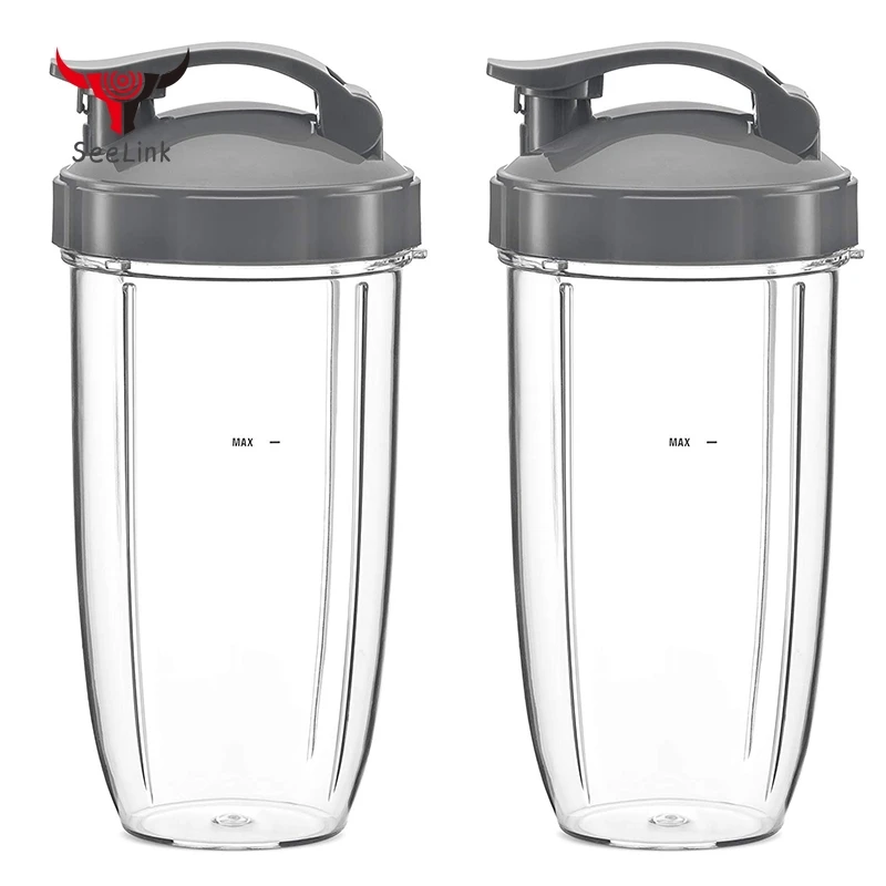 32Oz Replacement Cups with Flip Top to Go Lid for NutriBullet 600W and Pro 900W Blender (2 Pack)
32Oz Replacement Cups with Flip Top to Go Lid for NutriBullet 600W and Pro 900W Blender (2 Pack)