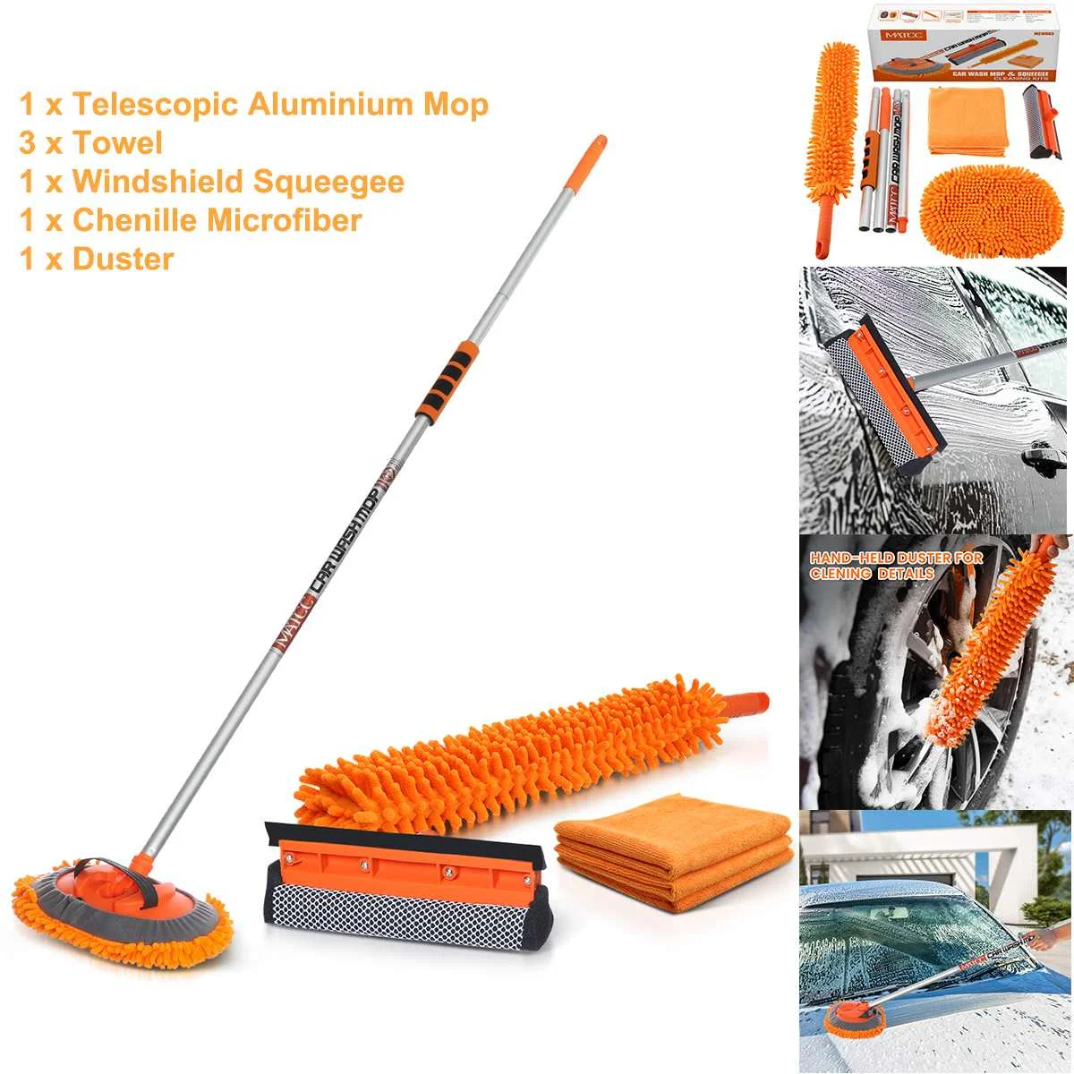 62'' 180°Rotation Adjustable Car Wash Mop Brush Kit Long Handle Vehicle Cleaning Tools Home wash Swob Car Cleaning Tools
62'' 180°Rotation Adjustable Car Wash Mop Brush Kit Long Handle Vehicle Cleaning Tools Home wash Swob Car Cleaning Tools