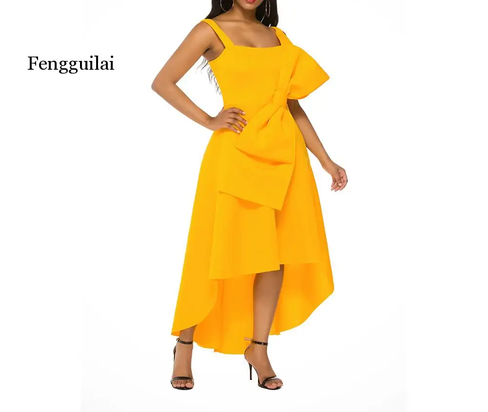 Women's Irregular Yellow Occassion Dresses Flare Pleated Party with Bow tie Celebrate Ladies Dresses
Women's Irregular Yellow Occassion Dresses Flare Pleated Party with Bow tie Celebrate Ladies Dresses