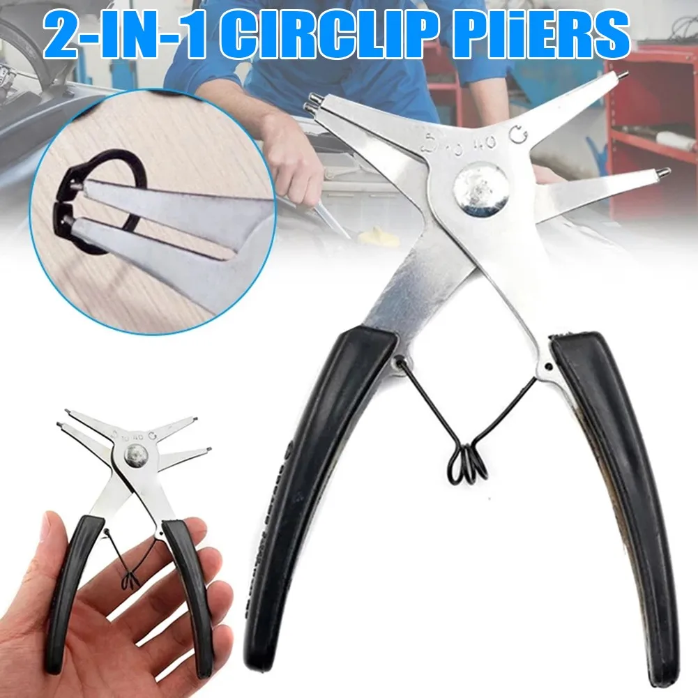 2 In 1 DIY Snap Spring Ring Pliers Circlip Removal Install Plier 150x80mm Multifunctional Pliers Hand Tool
2 In 1 DIY Snap Spring Ring Pliers Circlip Removal Install Plier 150x80mm Multifunctional Pliers Hand Tool