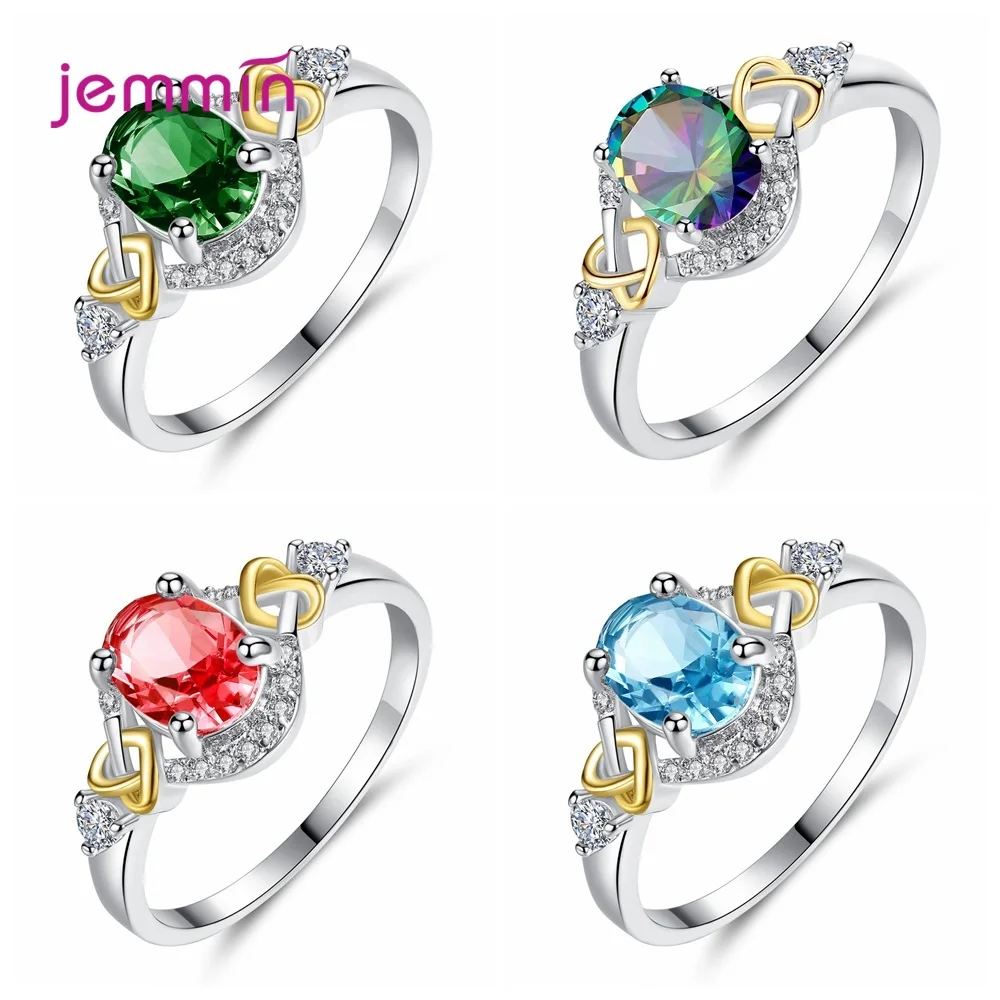 High Quality Female Fashion Jewelry Genuine 925 Sterling Silver Rings Gorgeous Women Crystal Rings Various Color For Choice
High Quality Female Fashion Jewelry Genuine 925 Sterling Silver Rings Gorgeous Women Crystal Rings Various Color For Choice