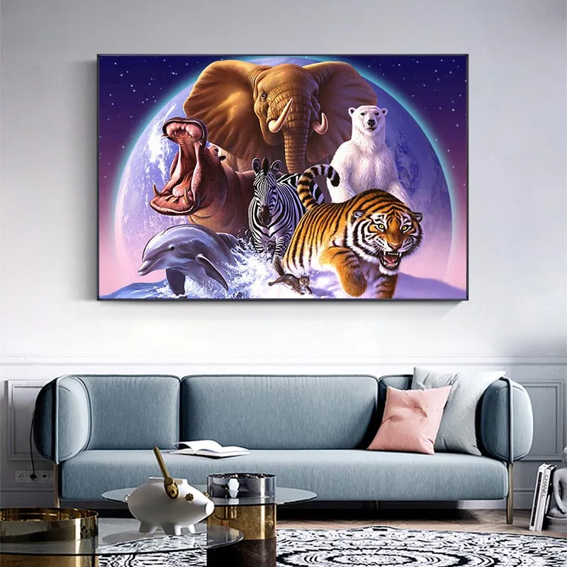 Современная Картина на холсте со слоном, тигром, зеброй, дельфином, настенные художественные плакаты с животными, Настенная картина для гос...
Современная Картина на холсте со слоном, тигром, зеброй, дельфином, настенные художественные плакаты с животными, Настенная картина для гос...