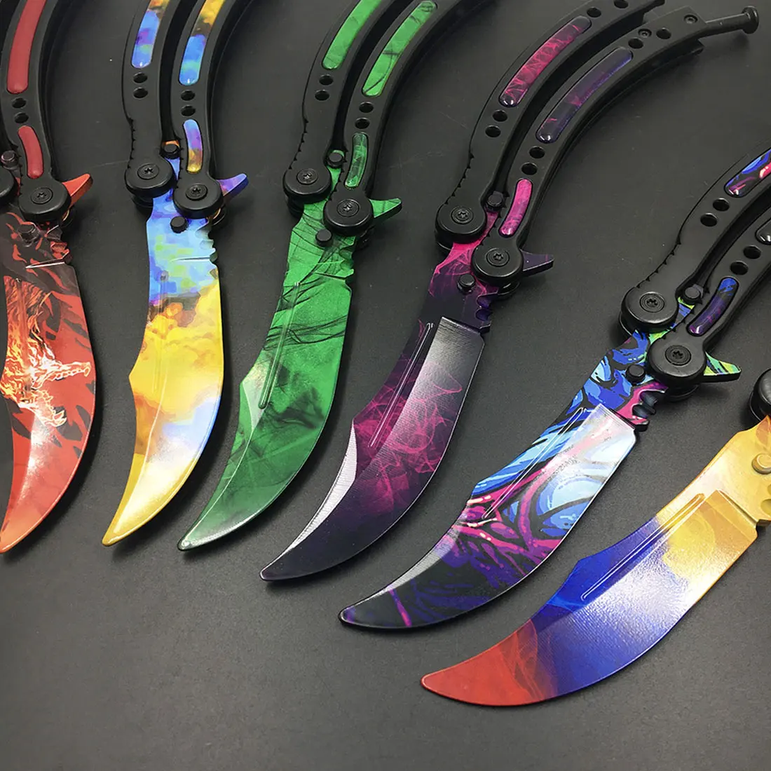 No Edge Stainless Steel Knife Anime In Same Butterfly Traning Knife Folding Knife Unedged Toy Gift Pocket Knifes
No Edge Stainless Steel Knife Anime In Same Butterfly Traning Knife Folding Knife Unedged Toy Gift Pocket Knifes