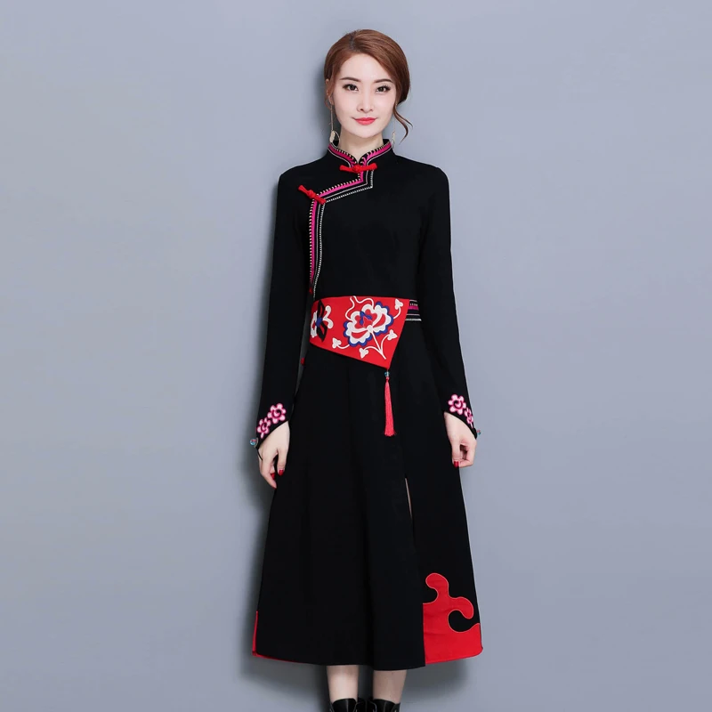 Women's Fashion Vintage Slim Big Yards Chinese Style embroidered Dress High Quality Casual Stand cheongsam Dress Female Vestidos
Women's Fashion Vintage Slim Big Yards Chinese Style embroidered Dress High Quality Casual Stand cheongsam Dress Female Vestidos