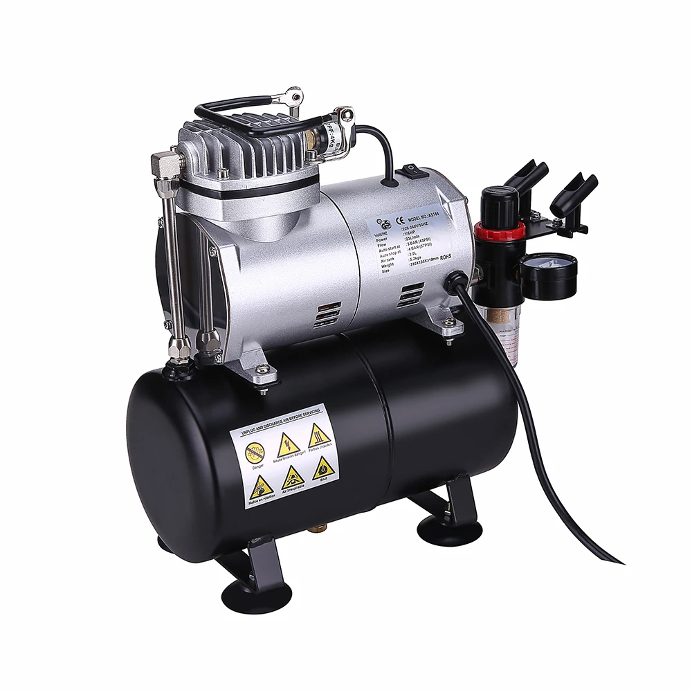 OPHIR 7cc & 22cc комплект аэрографа двойного действия с 110V 220V воздушный компрессор Tank