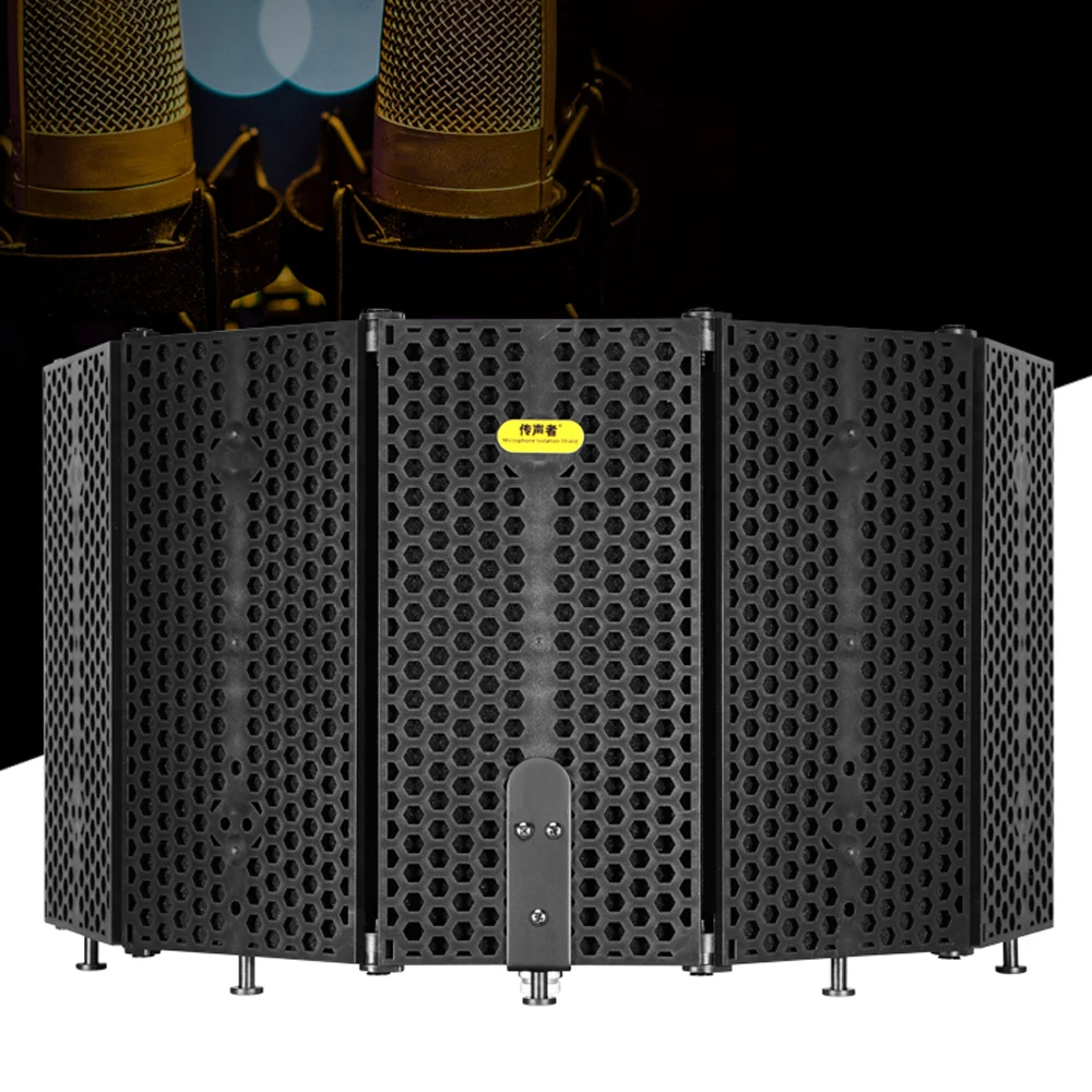 Foldable Adjustable Sound Absorbing Vocal Recording Panel Portable Acoustic Isolation Microphone Shield Sound-proof Plate
Foldable Adjustable Sound Absorbing Vocal Recording Panel Portable Acoustic Isolation Microphone Shield Sound-proof Plate