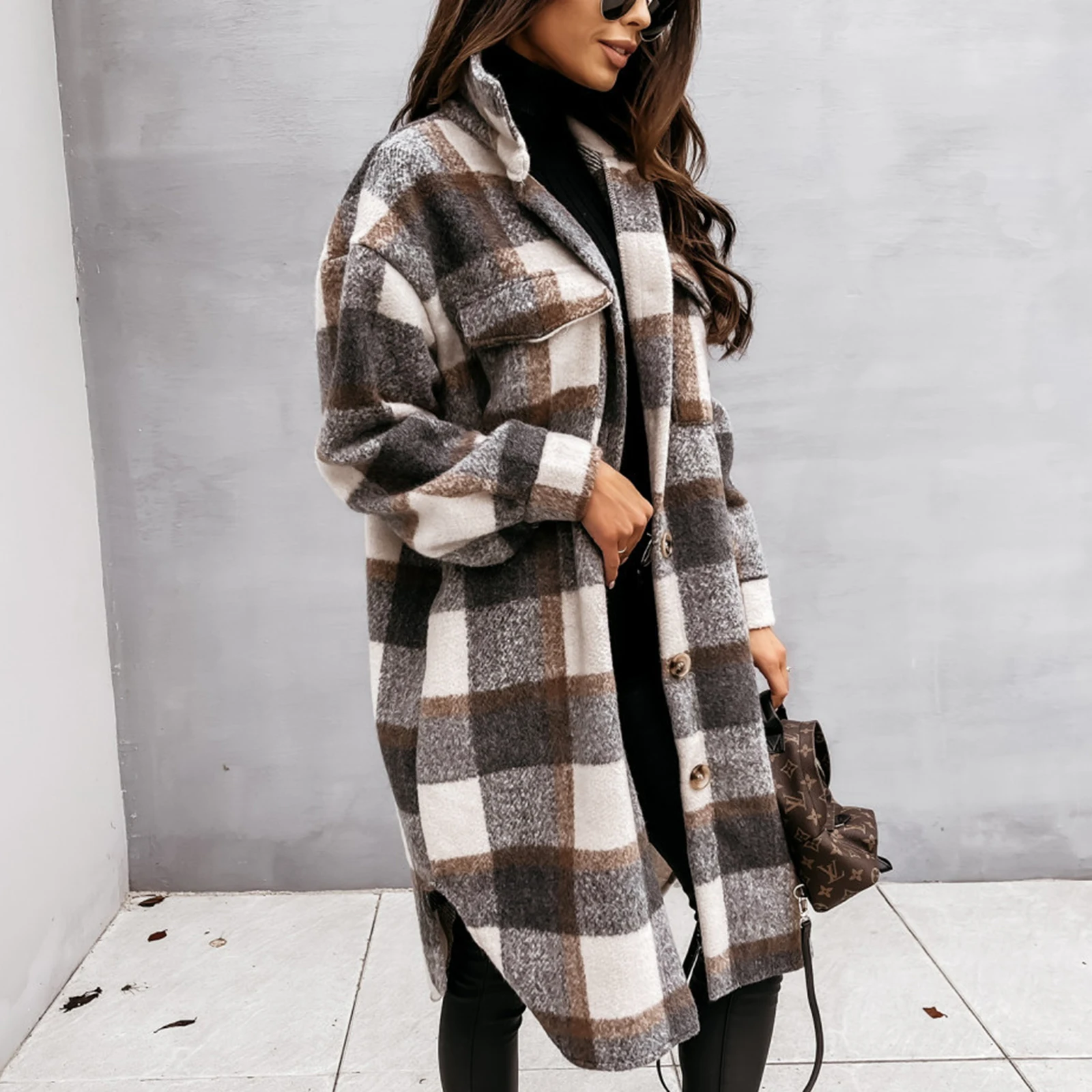 2021 Autumn Winter Female Thick Cotton Coat Jackets Fashion Plaid Turn-Down Collar Long Sleeve Warm Surcoat Plus Size S-XXL
2021 Autumn Winter Female Thick Cotton Coat Jackets Fashion Plaid Turn-Down Collar Long Sleeve Warm Surcoat Plus Size S-XXL