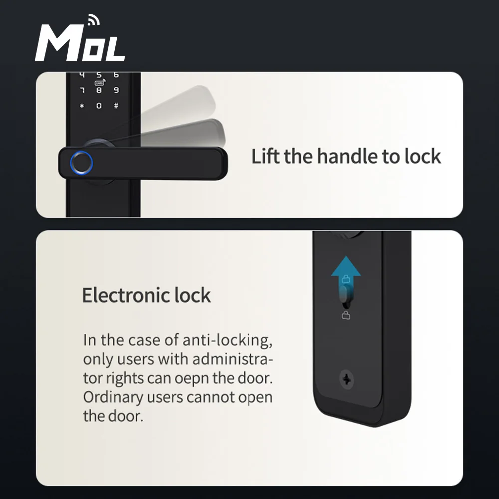 Tuya Wifi X2 22*190 BLACK Electronic Door Lock Security With Tuya Remotely/Biometric Fingerprint/Smart Card/Password/Key Unlock
Tuya Wifi X2 22*190 BLACK Electronic Door Lock Security With Tuya Remotely/Biometric Fingerprint/Smart Card/Password/Key Unlock