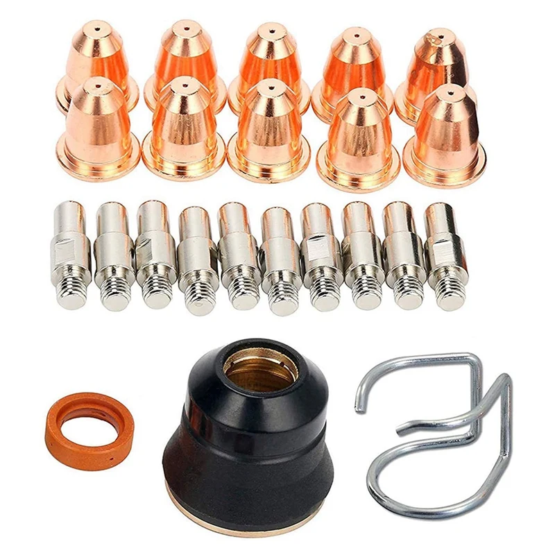 23Pcs Plasma Cutter Torch S45 Accessory PR0010 Electrodes PD0116-08 Nozzle Tips Spacer Guide Retaining Cap For S45 Torch
23Pcs Plasma Cutter Torch S45 Accessory PR0010 Electrodes PD0116-08 Nozzle Tips Spacer Guide Retaining Cap For S45 Torch