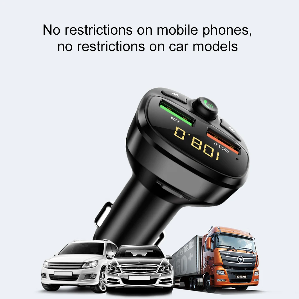Car Bluetooth 5.0 FM Transmitter Wireless Handsfree Audio Receiver Auto MP3 Player 12-24V Dual USB Fast Charger Car Accessories
Car Bluetooth 5.0 FM Transmitter Wireless Handsfree Audio Receiver Auto MP3 Player 12-24V Dual USB Fast Charger Car Accessories
