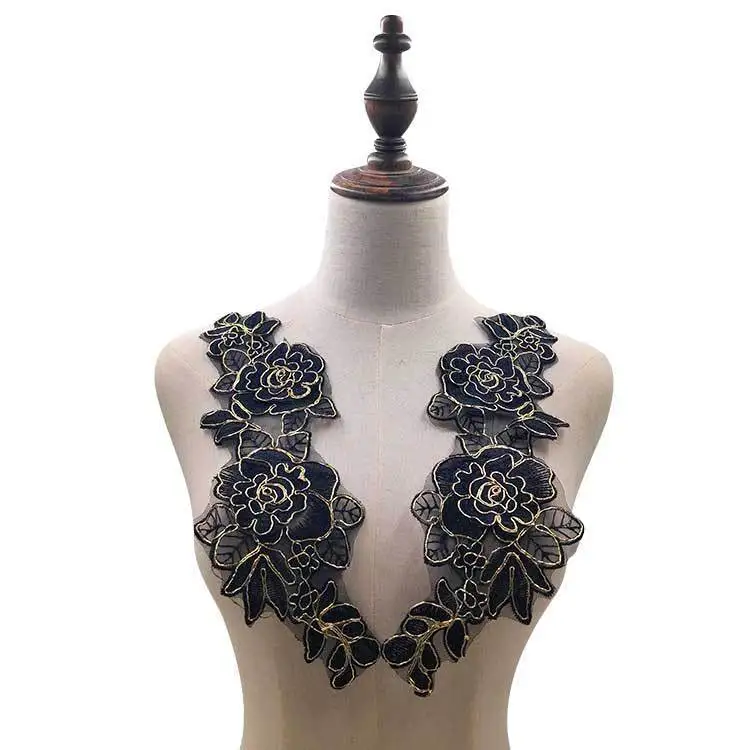 2PCS Elegant Glitter Gold Black 3d Flowers Patch Organza Embroidered Venise Lace Applique Evening Dress Guipure Scrapbooking DIY
2PCS Elegant Glitter Gold Black 3d Flowers Patch Organza Embroidered Venise Lace Applique Evening Dress Guipure Scrapbooking DIY