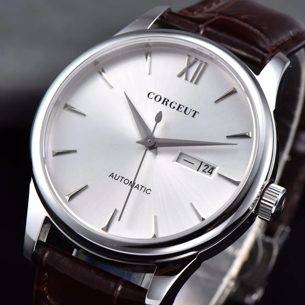 Men's Watch Calendar Sapphire Glass Leather Casual Sports Mechanical Automatic Watch White Dial 
Men's Watch Calendar Sapphire Glass Leather Casual Sports Mechanical Automatic Watch White Dial
