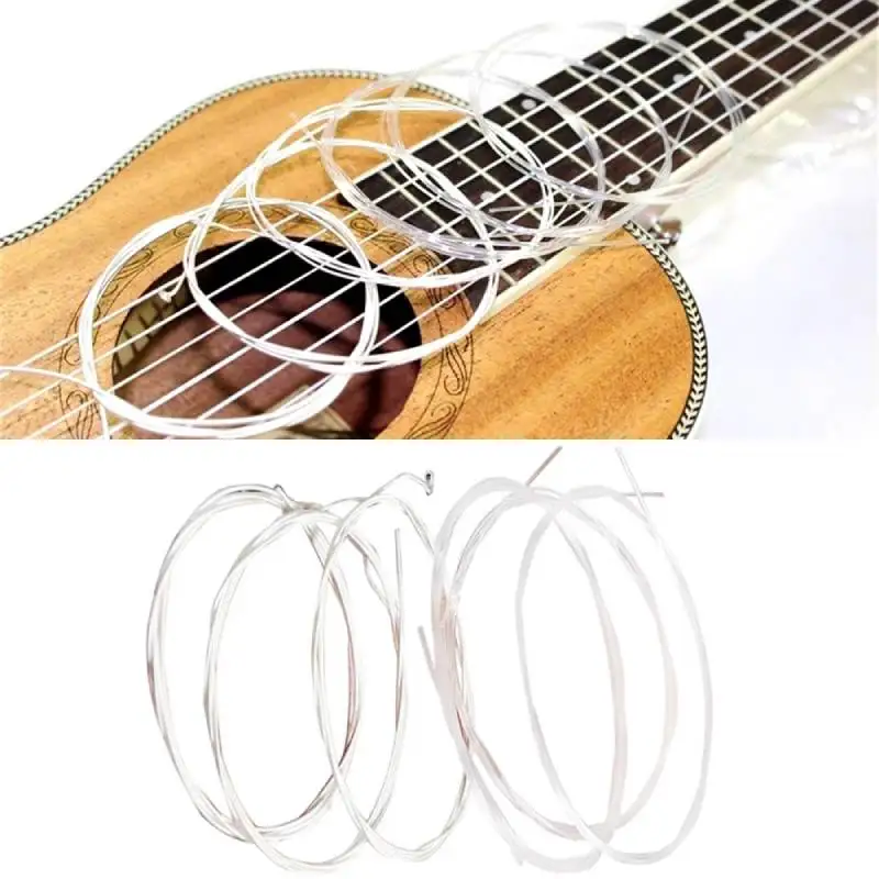 New 6Pcs Acoustic Guitar Strings Nylon Silver Strings Set for Classical Classic Guitar 1M 1-6 E B G D A E Guitar Bass Part
New 6Pcs Acoustic Guitar Strings Nylon Silver Strings Set for Classical Classic Guitar 1M 1-6 E B G D A E Guitar Bass Part