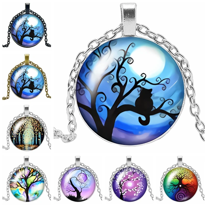 2020 New Hot Colorful Life Tree Series Glass Cabochon Jewelry Pendant Necklace Fashion Jewelry Gift
2020 New Hot Colorful Life Tree Series Glass Cabochon Jewelry Pendant Necklace Fashion Jewelry Gift