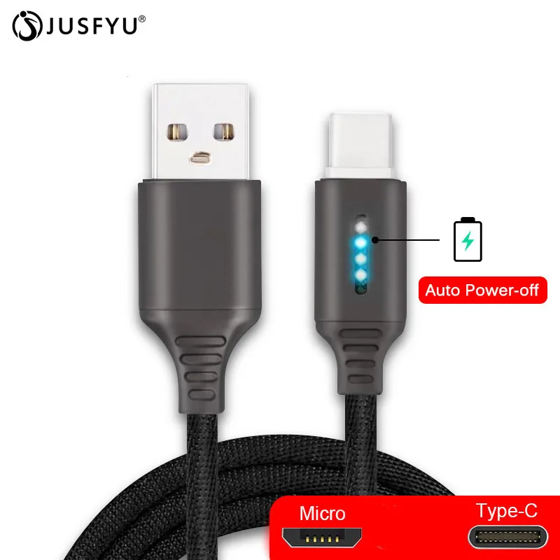 Умный кабель для передачи данных и отключения питания 2 4 А Samsung xiaomi Huawei защитный