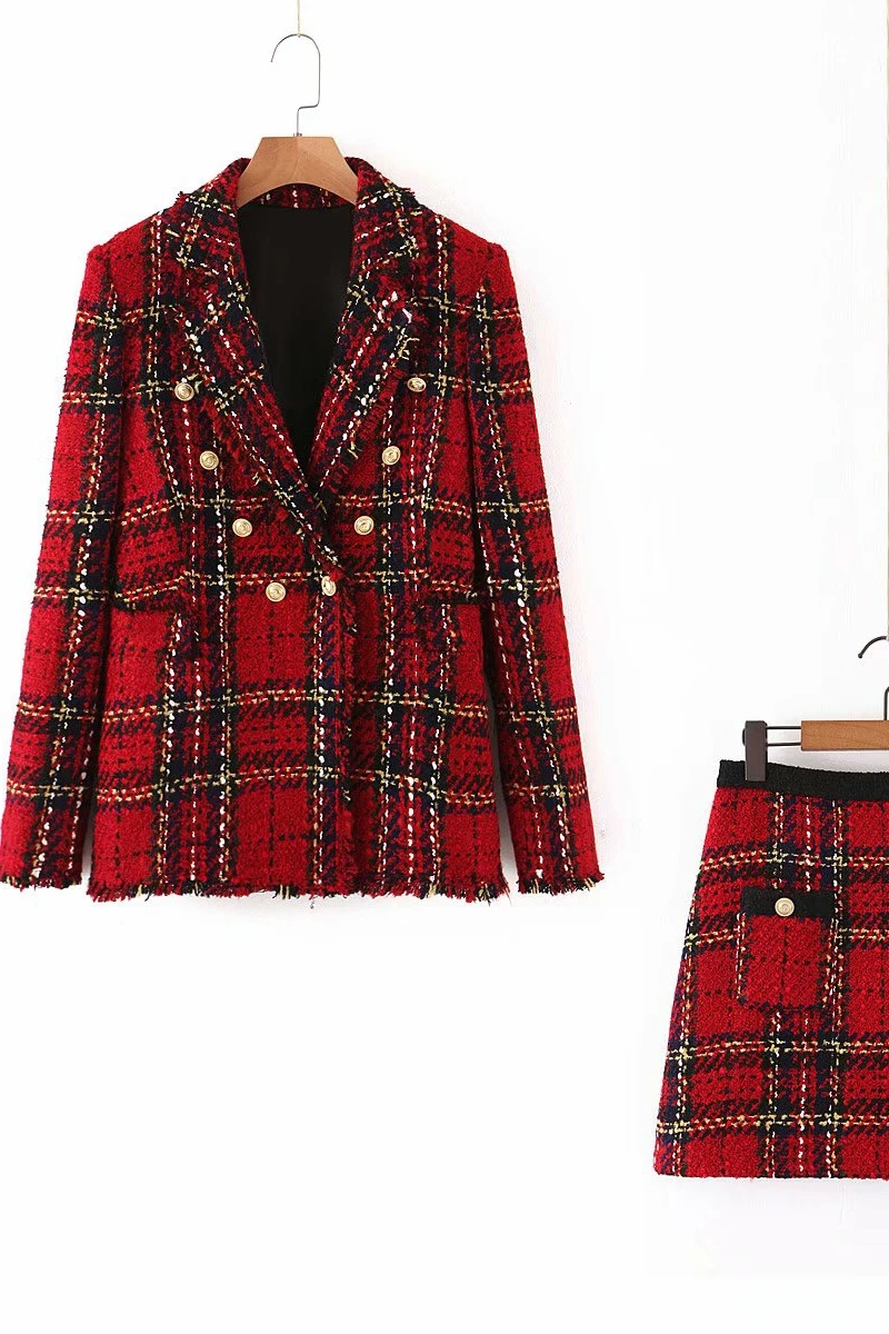 European and American tweed woolen various groups of casual suit jackets and skirt suits spring 2021 new
European and American tweed woolen various groups of casual suit jackets and skirt suits spring 2021 new