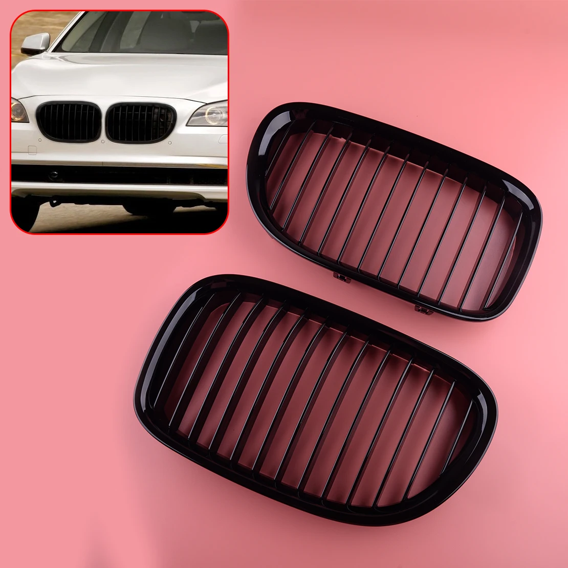 2Pcs ABS Front Bumper Kidney Grill Grille Fit For BMW 7 Series F01 F02 F03 F04 2009 2010 2011 2012 51117184151 51117184152
2Pcs ABS Front Bumper Kidney Grill Grille Fit For BMW 7 Series F01 F02 F03 F04 2009 2010 2011 2012 51117184151 51117184152