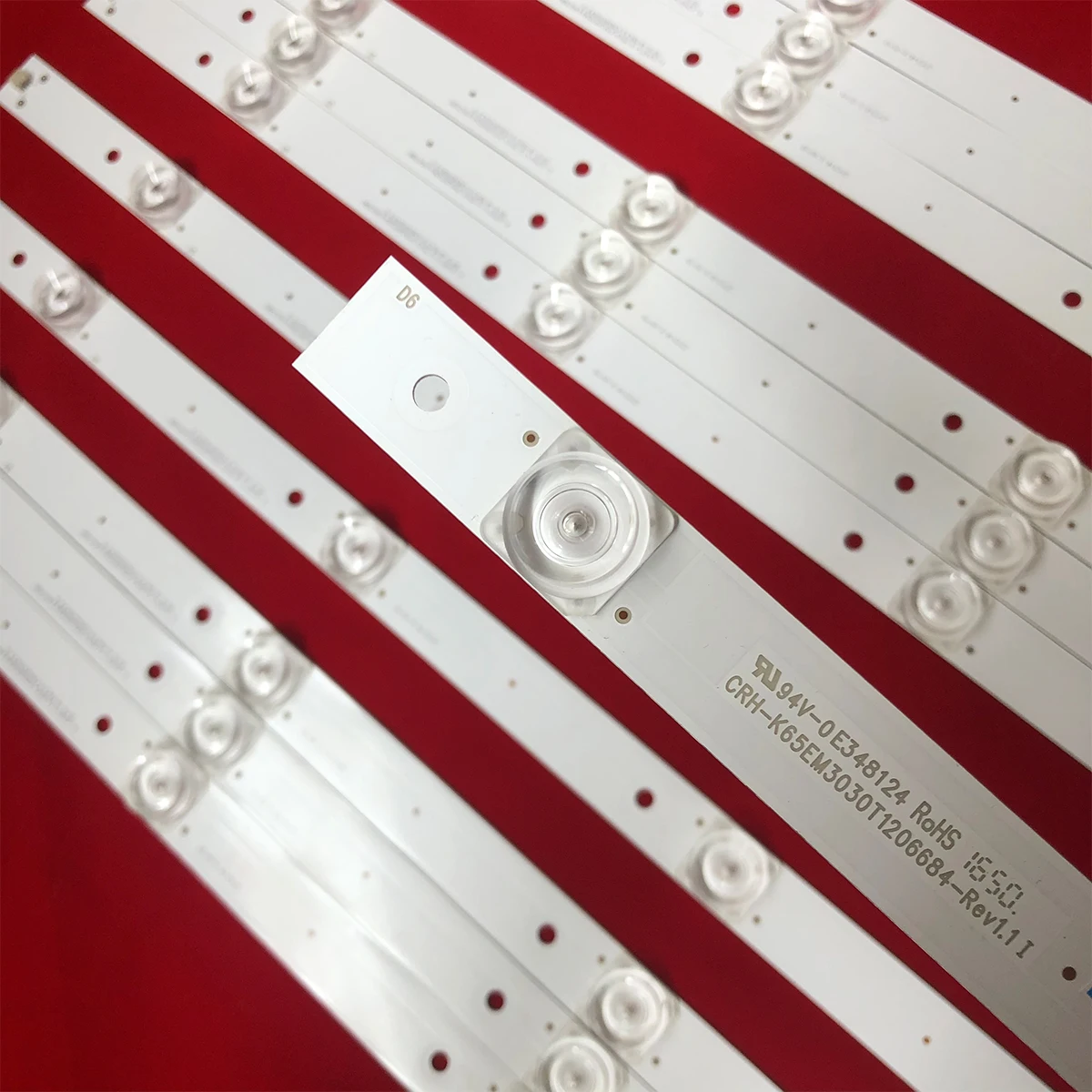 12PCS/SET 685MM 6LAMP LED Backlight strip For 65 TV CNC J65C2i CRH-K65EM3030T1206684-REV1.1
12PCS/SET 685MM 6LAMP LED Backlight strip For 65 TV CNC J65C2i CRH-K65EM3030T1206684-REV1.1