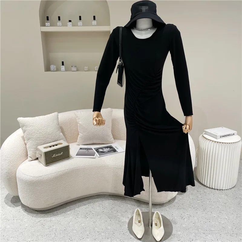 Women's Spring Summer 2021 Fashion Temperament Pleated Dress Slim Casual One step long Dress
Women's Spring Summer 2021 Fashion Temperament Pleated Dress Slim Casual One step long Dress