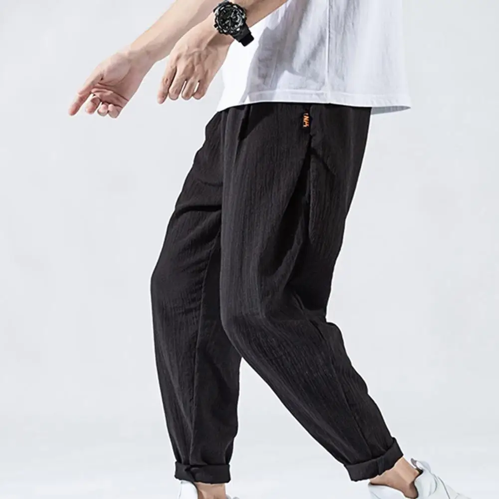 Men Pants Casual Polyester Mid Waist Super Thin Drawstring Solid Color Multi Pockets Harem Pants Sports men Trousers Summer
Men Pants Casual Polyester Mid Waist Super Thin Drawstring Solid Color Multi Pockets Harem Pants Sports men Trousers Summer