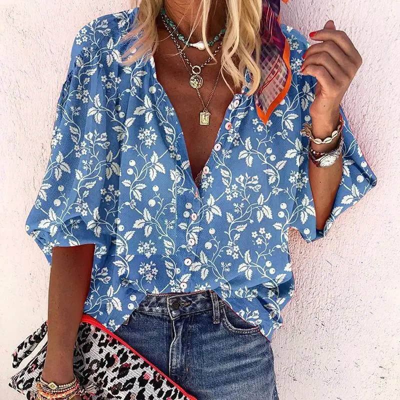 New 2020 Shirt Women Spring Summer Floral Printing Blouse long Sleeve Casual Irregularity Female fashion shirt Tops Plus Size
New 2020 Shirt Women Spring Summer Floral Printing Blouse long Sleeve Casual Irregularity Female fashion shirt Tops Plus Size
