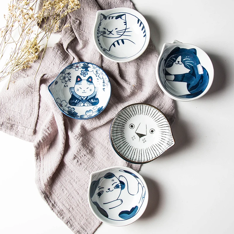 Cute cat Japanese ceramic glaze hand color ceramic dish soy sauce vinegar mustard dish home kitchen multi-function ceramic plate
Cute cat Japanese ceramic glaze hand color ceramic dish soy sauce vinegar mustard dish home kitchen multi-function ceramic plate