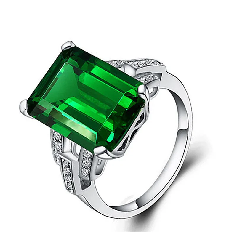 Top Quality Silver Plated Rings Female Jewelry Bright Crystal Green Square Finger Ring For Girl Bride Wedding Accessories
Top Quality Silver Plated Rings Female Jewelry Bright Crystal Green Square Finger Ring For Girl Bride Wedding Accessories