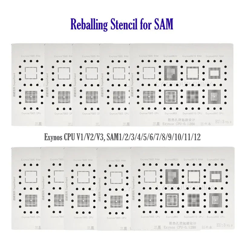 Newest Square Hole BGA Reballing Stencil Plant Tin Template for Sam A/C/S/J NOTE Series Motherboard IC CPU Chip Japan Quality
Newest Square Hole BGA Reballing Stencil Plant Tin Template for Sam A/C/S/J NOTE Series Motherboard IC CPU Chip Japan Quality