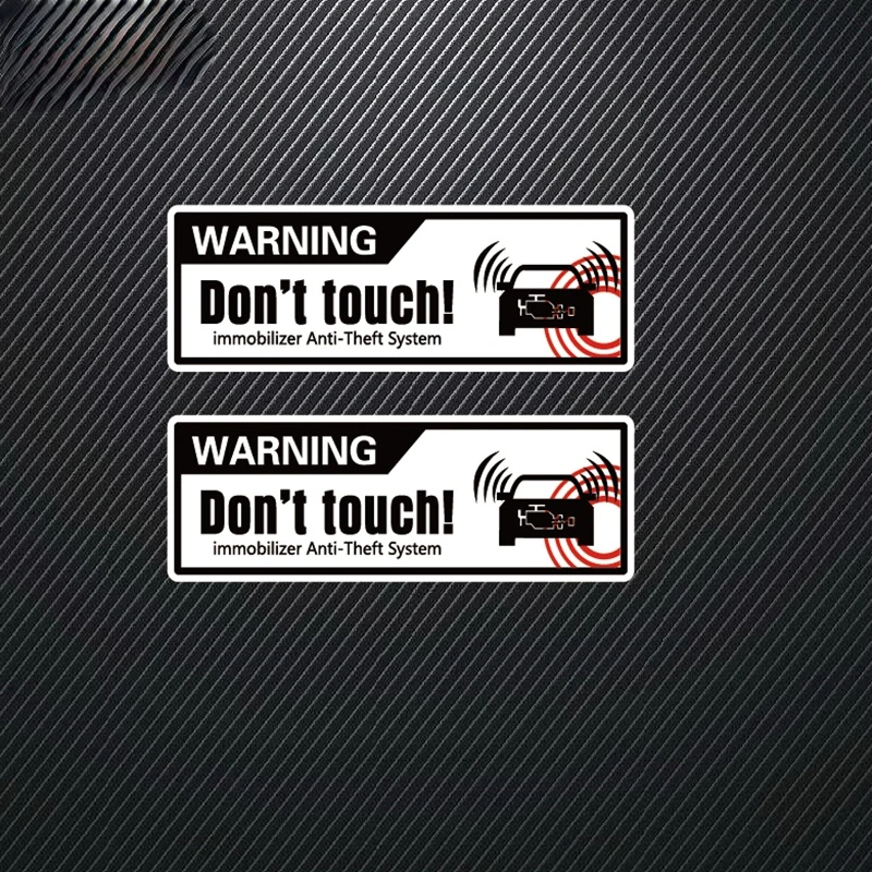 Car Sticker 2 Pcs Dont Touch Decal Bumper WindowAnti Theft Warning for Cars and Motorcycle Waterproof Vinyl Decal,7cm*3cm
Car Sticker 2 Pcs Dont Touch Decal Bumper WindowAnti Theft Warning for Cars and Motorcycle Waterproof Vinyl Decal,7cm*3cm