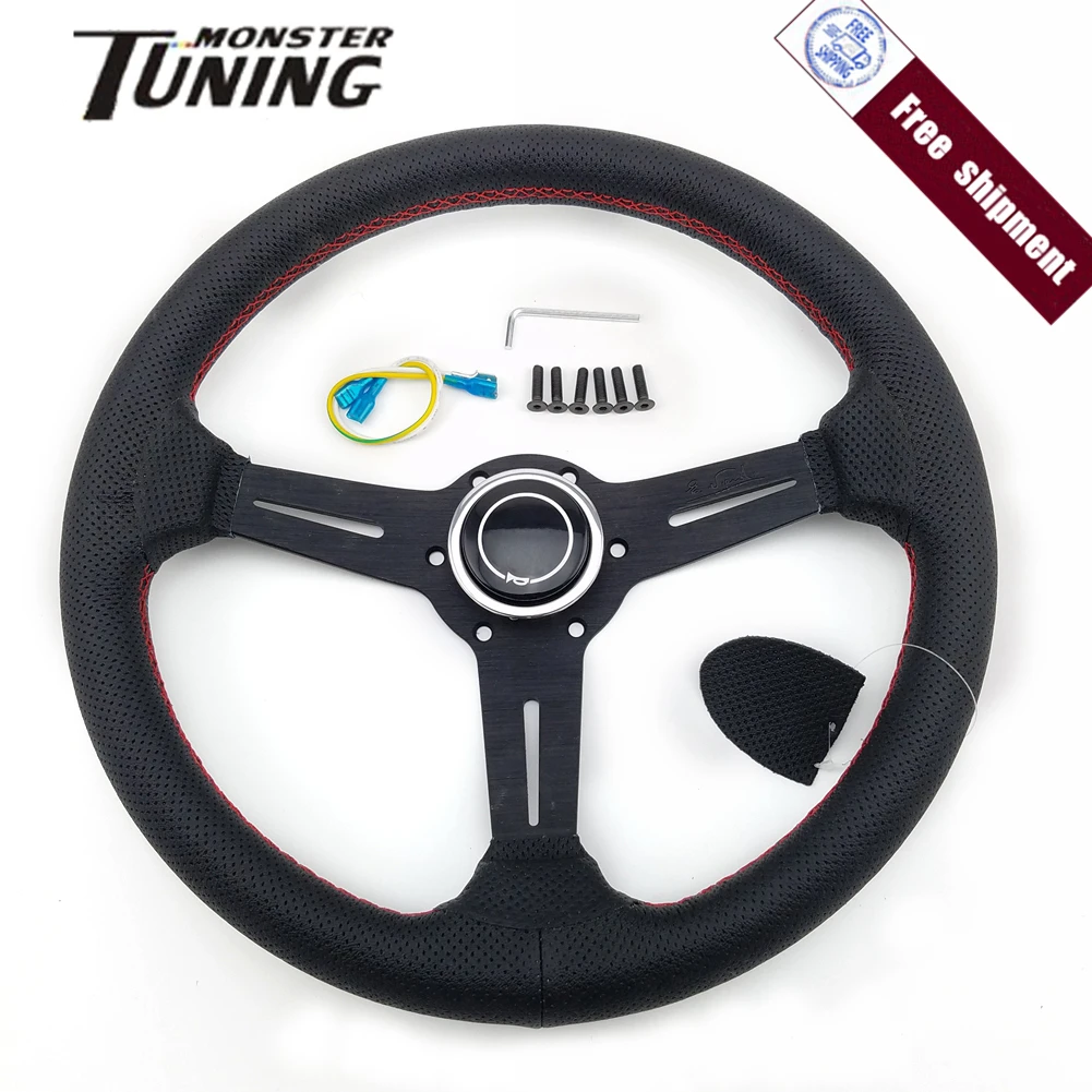 Free Shipping Tuning Monster Universal 14 Inch 350mm Genuine Leather Rally Racing Steering Wheel With Logo
Free Shipping Tuning Monster Universal 14 Inch 350mm Genuine Leather Rally Racing Steering Wheel With Logo