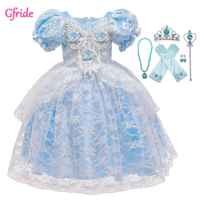 Baby Girl Princess snow queen Dress up Costume For Kids Puff Ruffle Sleeve Pageant Ball Gown Girls Halloween Party Clothes
Baby Girl Princess snow queen Dress up Costume For Kids Puff Ruffle Sleeve Pageant Ball Gown Girls Halloween Party Clothes