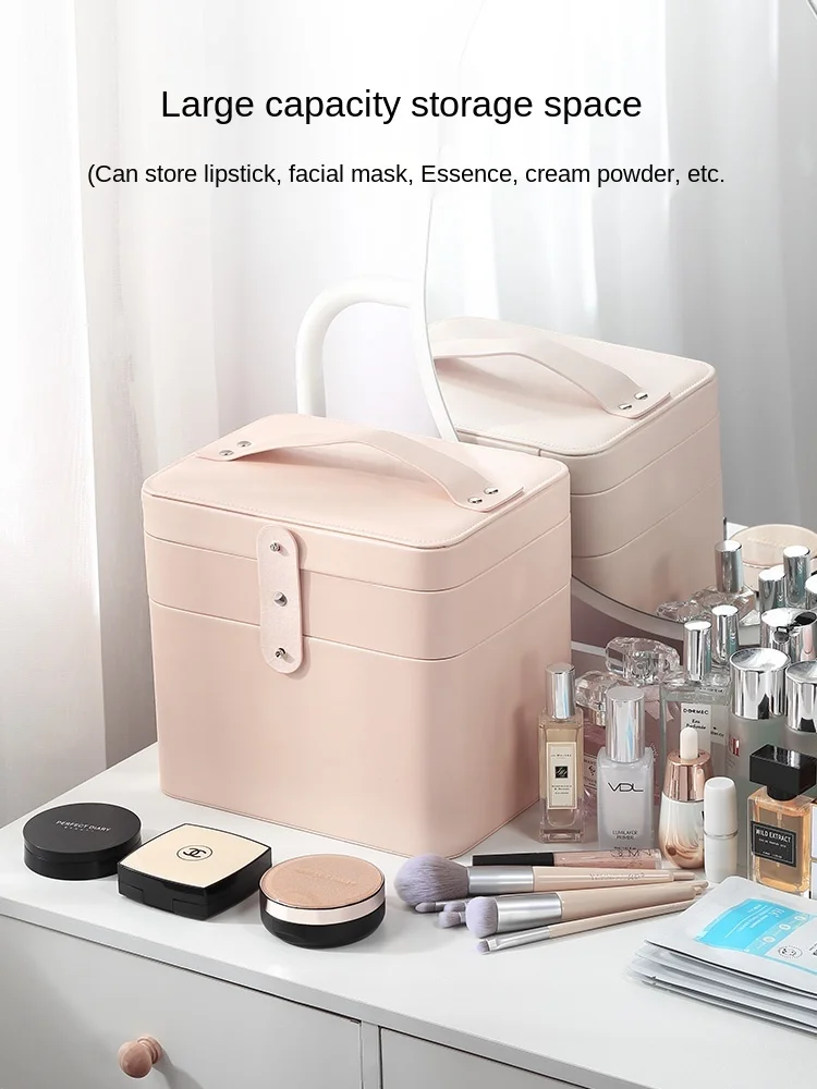 Make-up box cosmetics tabletop finishing box multi-functional large-capacity storage box with mirror makeup box dust-proof
Make-up box cosmetics tabletop finishing box multi-functional large-capacity storage box with mirror makeup box dust-proof