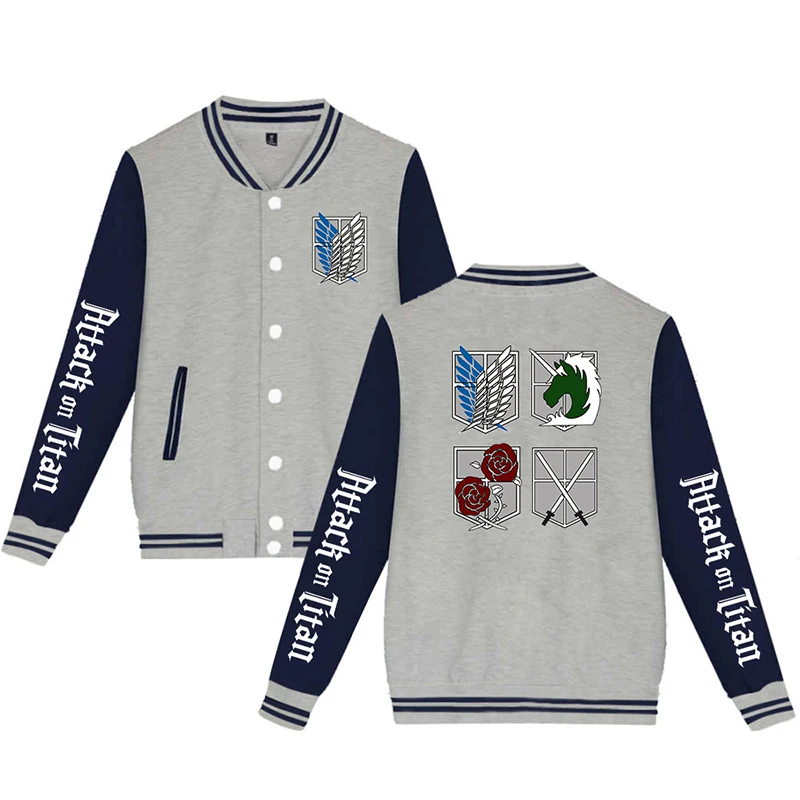 Attack on Titan Cartoon Anime Baseball Jacket Coat Fashion Men Women Hoodie Sweatshirt Tops Long Sleeve Harajuku Hoodies Jackets
Attack on Titan Cartoon Anime Baseball Jacket Coat Fashion Men Women Hoodie Sweatshirt Tops Long Sleeve Harajuku Hoodies Jackets