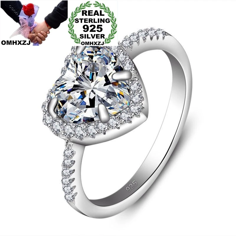 OMHXZJ Jewelry Wholesale RR1126 European Fashion Woman Girl Party Birthday Wedding Gift Heart Zircon 925 Sterling Silver Ring
OMHXZJ Jewelry Wholesale RR1126 European Fashion Woman Girl Party Birthday Wedding Gift Heart Zircon 925 Sterling Silver Ring