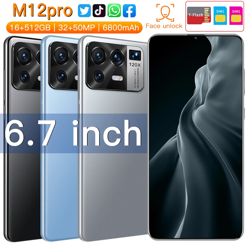 Qualcomm 888 Xiao M12 Pro Global Version 16GB 512GB Android 11.0 Dual SIM Card 6800mAh 5G Smartphone Mobile Phone GPS WiFi
Qualcomm 888 Xiao M12 Pro Global Version 16GB 512GB Android 11.0 Dual SIM Card 6800mAh 5G Smartphone Mobile Phone GPS WiFi