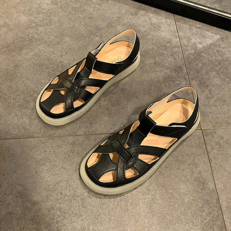 2021 Summer Cross-Shoes All-Match Flat Sandals Women's Heels Suit Female Beige Espadrilles Platform Soft New Without Girls Fashi
2021 Summer Cross-Shoes All-Match Flat Sandals Women's Heels Suit Female Beige Espadrilles Platform Soft New Without Girls Fashi