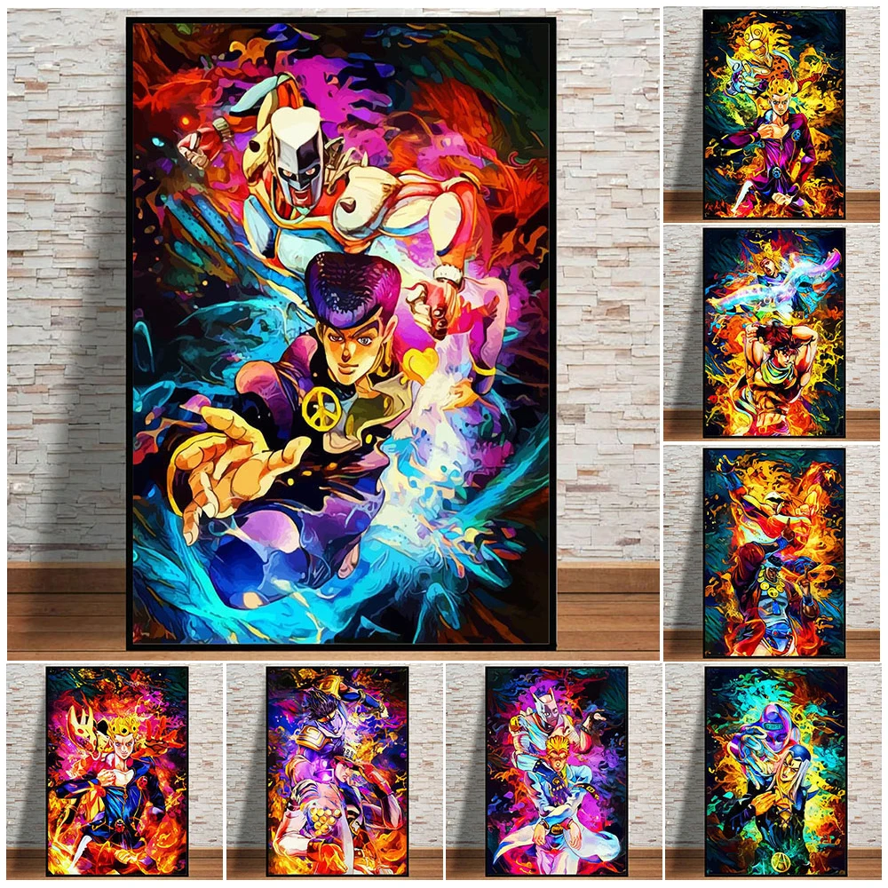 JOJO Strange Adventure Modern Art Prints Cartoon Anime Wall Art Canvas Painting Hamon Brothers Poster For Boy's Room Home Decor
JOJO Strange Adventure Modern Art Prints Cartoon Anime Wall Art Canvas Painting Hamon Brothers Poster For Boy's Room Home Decor