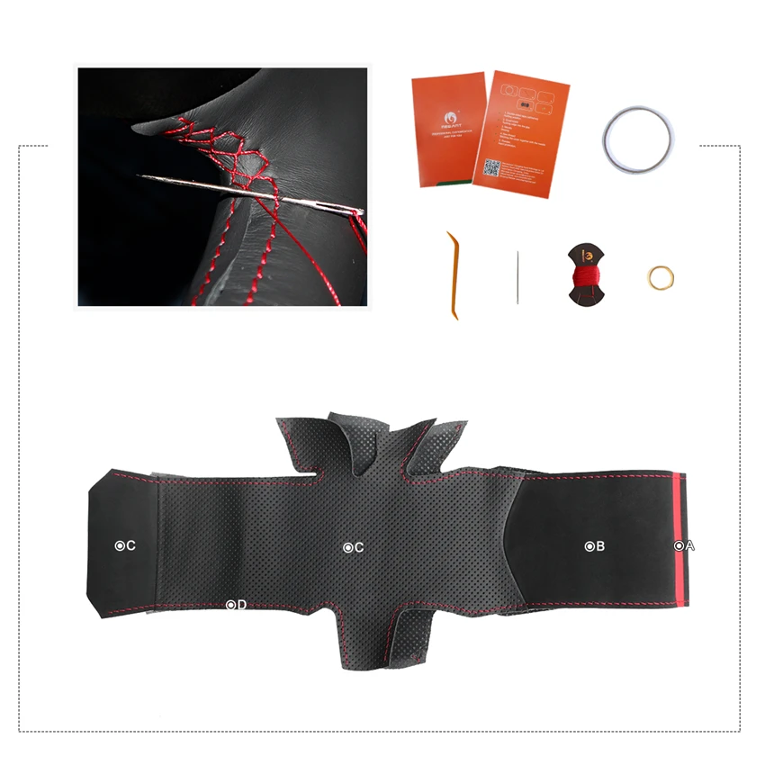 MEWANT Black Genuine Leather Suede Steering Wheel Cover for Seat Leon 2013-2020 Ibiza Alhambra Arona Ateca Tarraco Toledo 2014-2 
MEWANT Black Genuine Leather Suede Steering Wheel Cover for Seat Leon 2013-2020 Ibiza Alhambra Arona Ateca Tarraco Toledo 2014-2