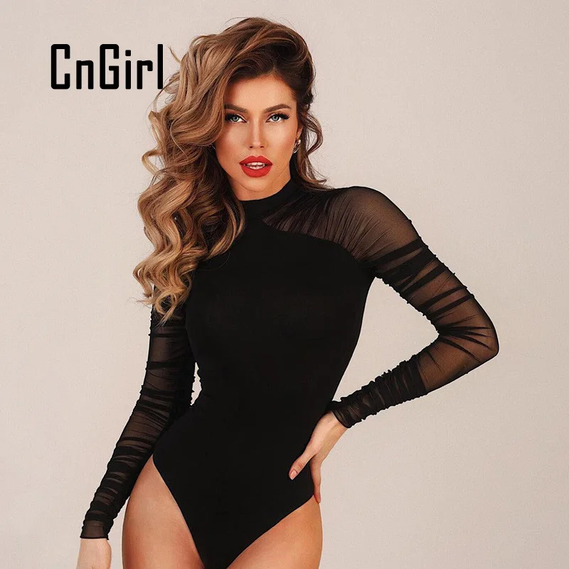 CnGirl 2021 Autumn Mesh Patchwork Bodysuit Women Fashion Long Sleeve O-Neck Skinny Bodycon Leotard Casual Female Rompers Catsuit
CnGirl 2021 Autumn Mesh Patchwork Bodysuit Women Fashion Long Sleeve O-Neck Skinny Bodycon Leotard Casual Female Rompers Catsuit