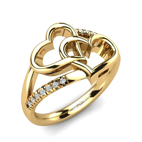 Elegant Women's Fashion Gold Color Natural s Rings for Women Wedding Engagement Brands Double Heart Ring Jewelry Gifts
Elegant Women's Fashion Gold Color Natural s Rings for Women Wedding Engagement Brands Double Heart Ring Jewelry Gifts