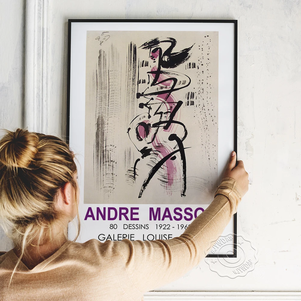 Galerie Louise Leiris Exhibition Poster, André Masson Abstract Lines Calligraphy Art Prints, Home Decor Wall Picture Wall Decor
Galerie Louise Leiris Exhibition Poster, André Masson Abstract Lines Calligraphy Art Prints, Home Decor Wall Picture Wall Decor