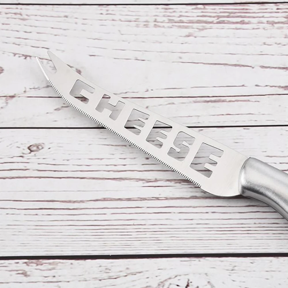 1 piece cheese knife stainless steel cheese knife and fork tip serrated cheese butter knife slicer shredder cheese cutter
1 piece cheese knife stainless steel cheese knife and fork tip serrated cheese butter knife slicer shredder cheese cutter