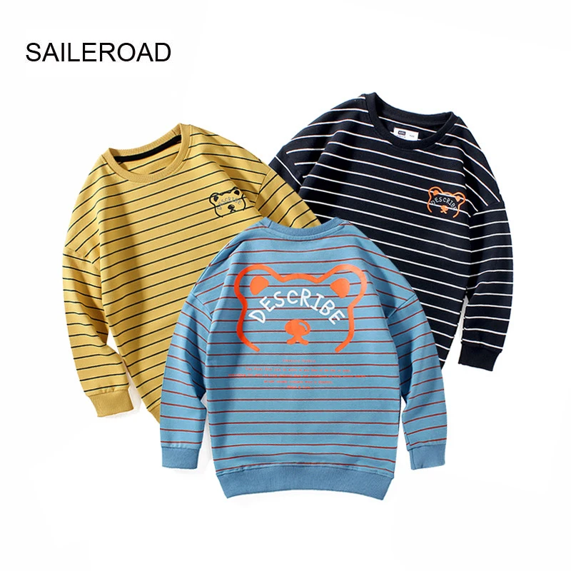 SAILEROAD New Designs Children Clothes Kids Long Sleeve Shirts of Baby Boy Sport Shirt Boy Hoodie Striped Bear Sweatshirts
SAILEROAD New Designs Children Clothes Kids Long Sleeve Shirts of Baby Boy Sport Shirt Boy Hoodie Striped Bear Sweatshirts