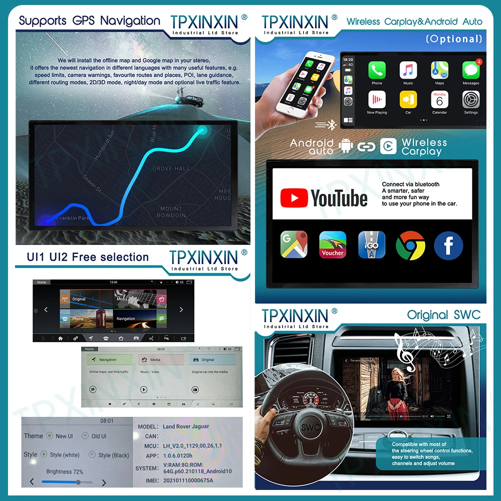 For Jaguar F-Pace Fpace X761 2016 - 2018 Android 10 Car Stereo Car Radio with Screen Car GPS Navigation Tape Recorder Head Unit
For Jaguar F-Pace Fpace X761 2016 - 2018 Android 10 Car Stereo Car Radio with Screen Car GPS Navigation Tape Recorder Head Unit