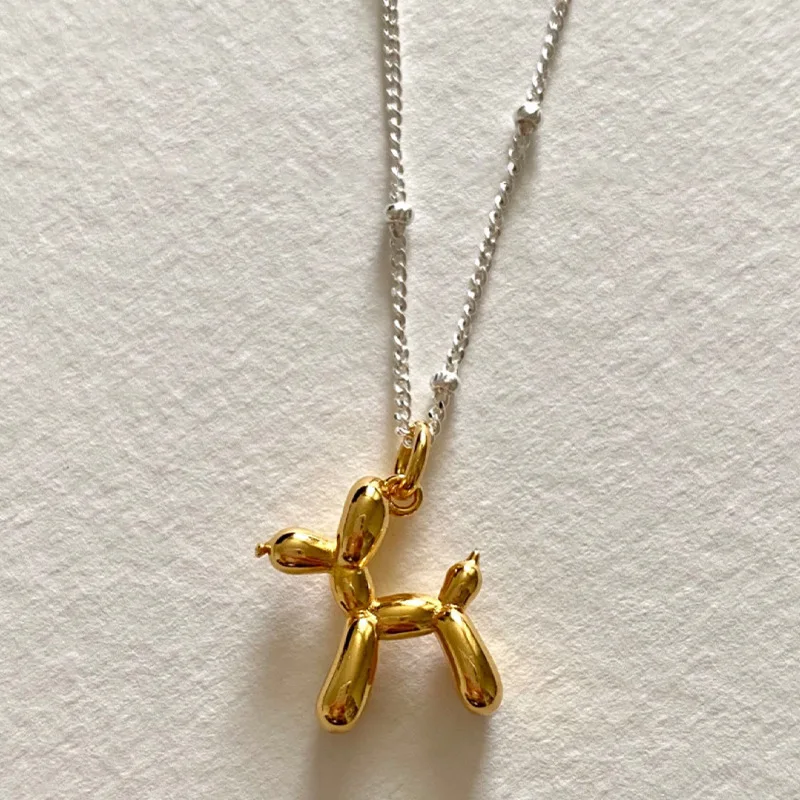 FMILY Cute 925 Sterling Silver Balloon Puppy Necklace Retro Ins Art Cartoon Creative Jewelry for Girlfriend Gifts
FMILY Cute 925 Sterling Silver Balloon Puppy Necklace Retro Ins Art Cartoon Creative Jewelry for Girlfriend Gifts