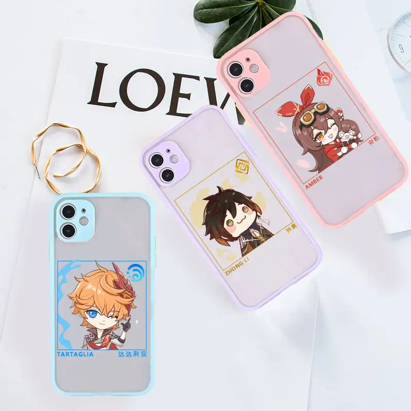 Genshin impact zhongli xiao hutao Phone Case For iPhone 12 11 Mini Pro XR XS Max 7 8 Plus X Matte transparent Purple Back Cover
Genshin impact zhongli xiao hutao Phone Case For iPhone 12 11 Mini Pro XR XS Max 7 8 Plus X Matte transparent Purple Back Cover