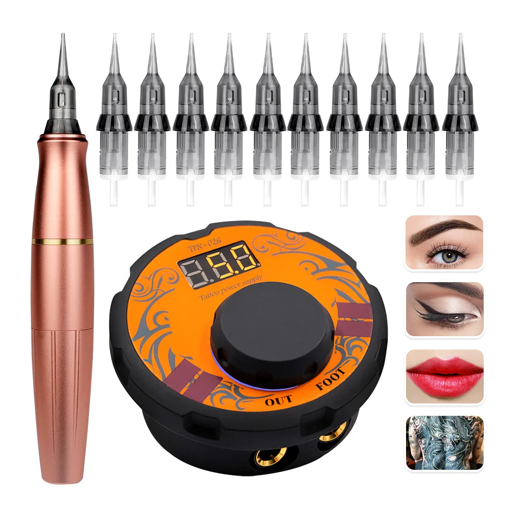 Professional Tattoo Kits Rotary Tattoo Pen Machine Gun Permanent Makeup Machine 3A Power Supply Tattoo Cartridge Needles
Professional Tattoo Kits Rotary Tattoo Pen Machine Gun Permanent Makeup Machine 3A Power Supply Tattoo Cartridge Needles