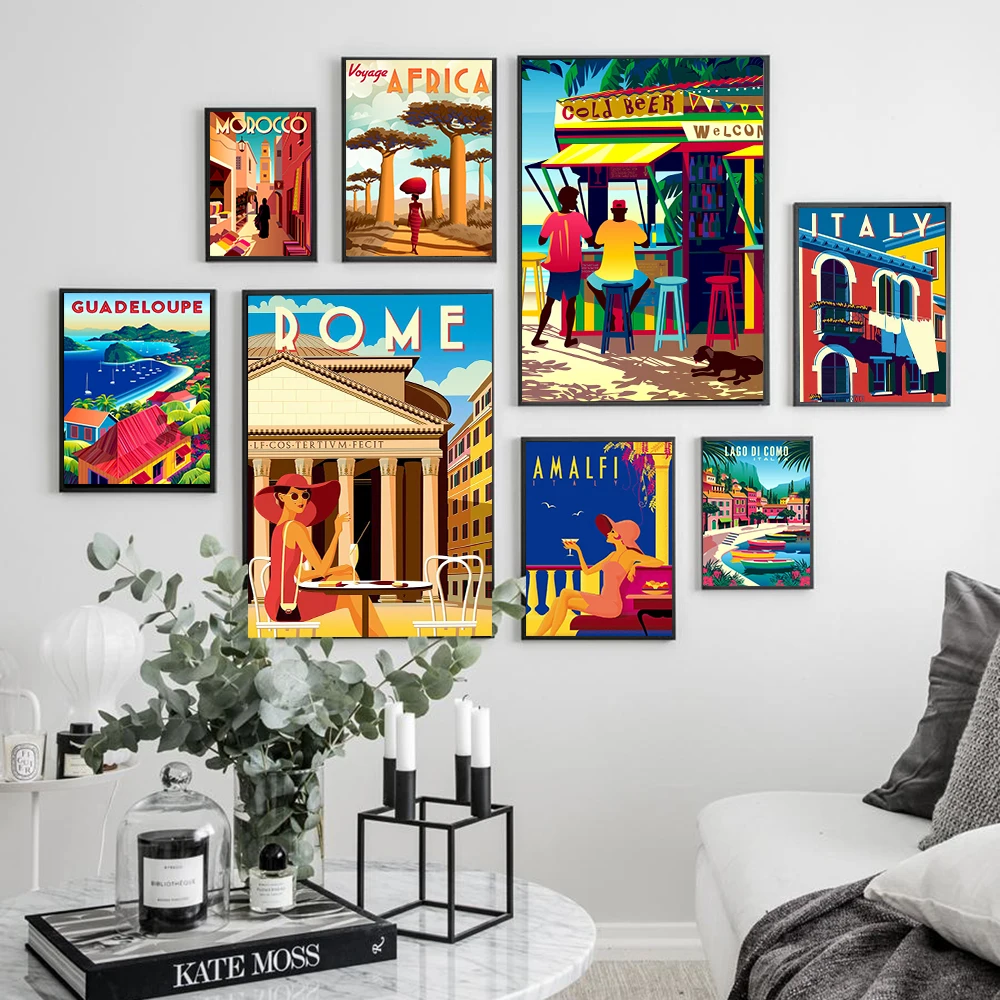 Italy Africa Morocco Travel Vintage Home Decor Landscape Traditional Beach Poster Retro Vintage Wall Art Picture For Living Room
Italy Africa Morocco Travel Vintage Home Decor Landscape Traditional Beach Poster Retro Vintage Wall Art Picture For Living Room