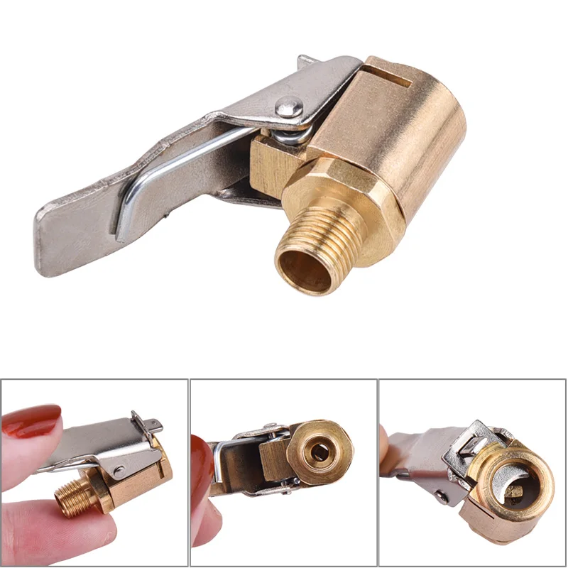 Car Truck Brass Air Pump Chuck Tyre Valve 8mm Pump Valve Clip Clip Clamp Connector Adapter
Car Truck Brass Air Pump Chuck Tyre Valve 8mm Pump Valve Clip Clip Clamp Connector Adapter